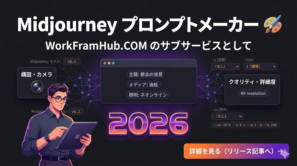 Midjourney プロンプトメーカー リリース
