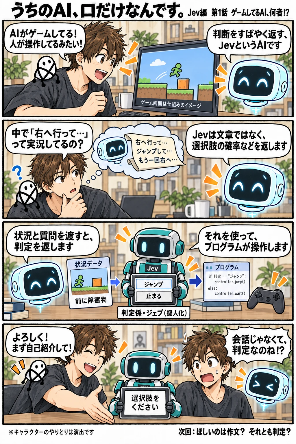 第1話 ゲームしてるAI、何者!?