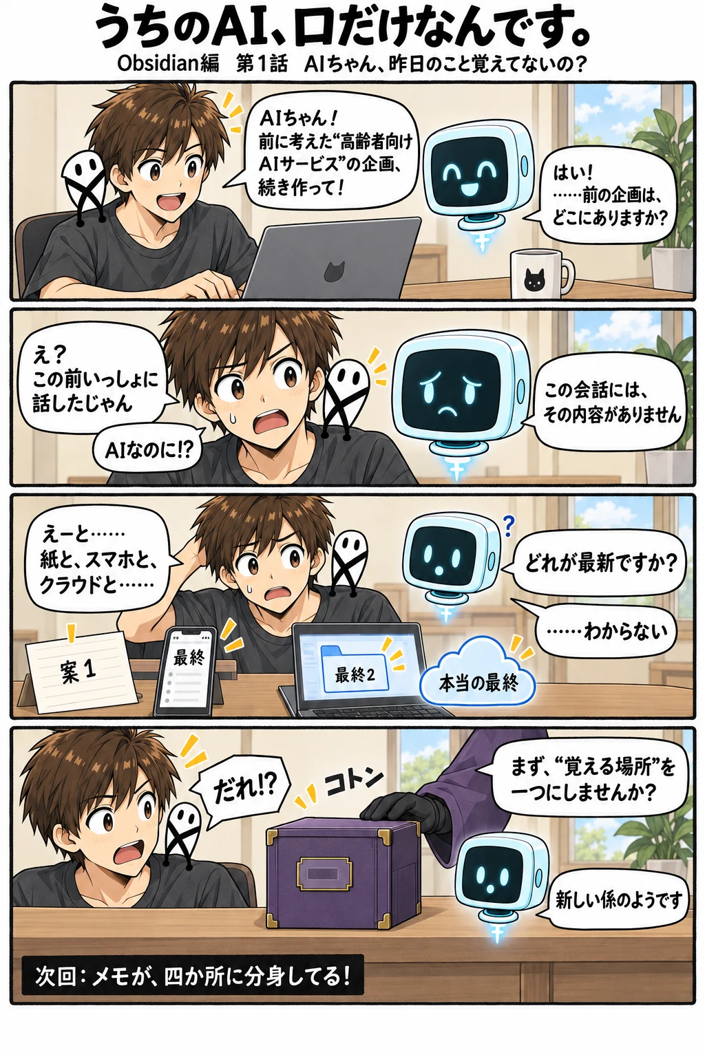 第1話 AIちゃん、昨日のこと覚えてないの?