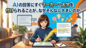 Iの回答にすぐマーカーや太字を付けられることが、なぜそんなに大きいのか
