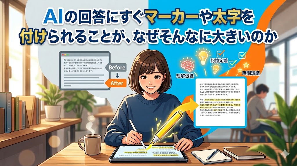 Iの回答にすぐマーカーや太字を付けられることが、なぜそんなに大きいのか