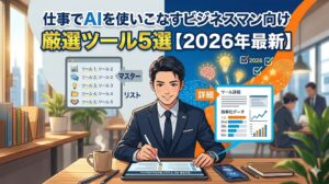 仕事でAIを使いこなすビジネスマン向け厳選ツール5選【2026年最新】
