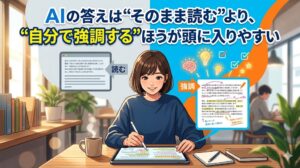 AIの答えは“そのまま読む”より、“自分で強調する”ほうが頭に入りやすい