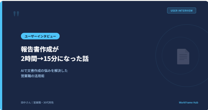 報告書作成が 2時間→15分になった話
