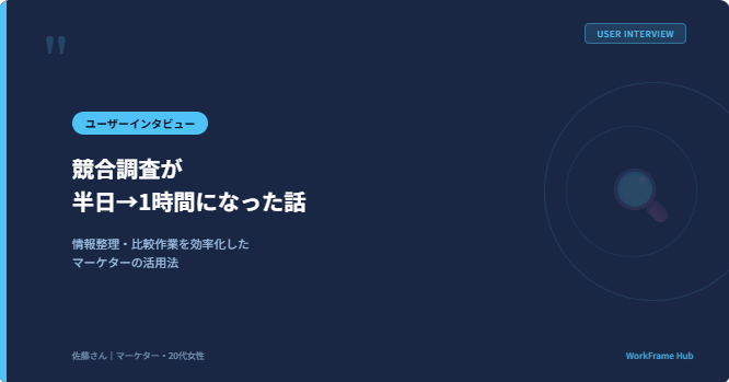 競合調査が 半日→1時間になった話